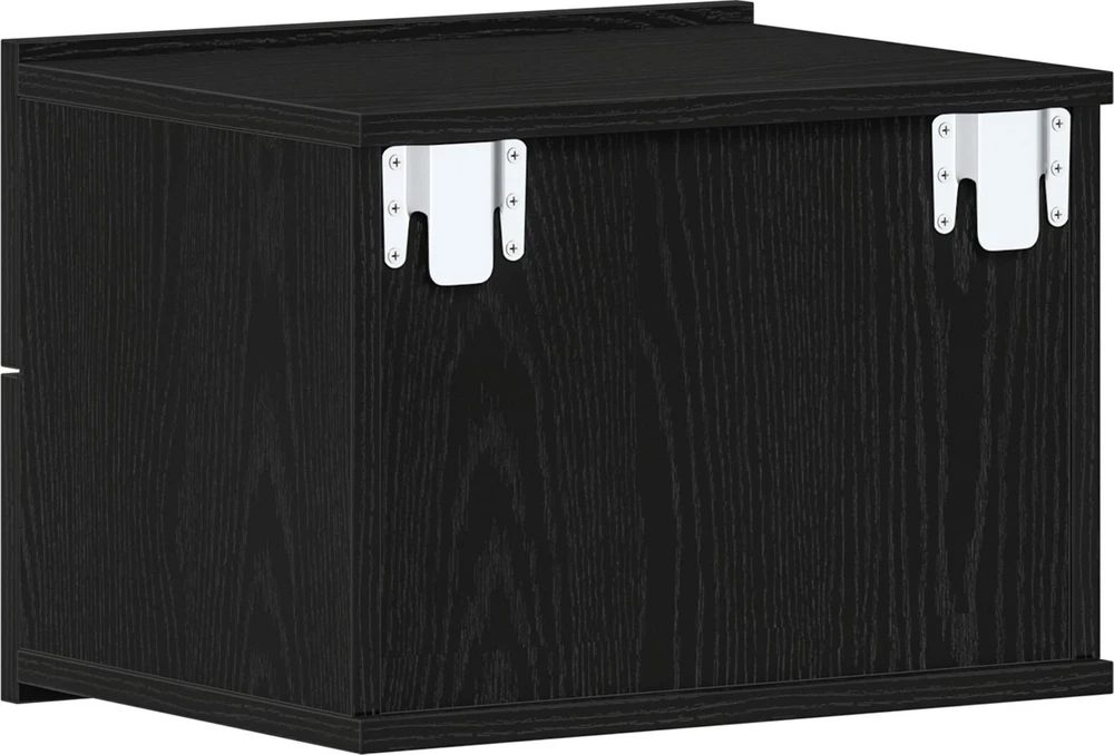 Šalia lovos spintelė 2 pcs juoda ąžuolo 40 x 30 x 30 cm