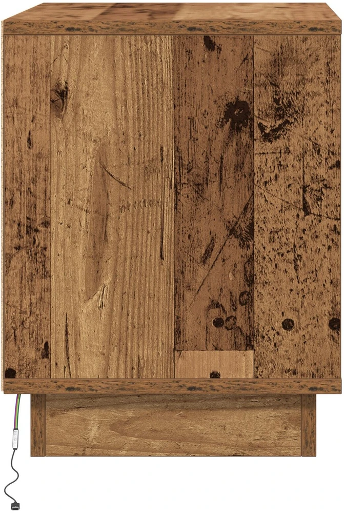 Šalia lovos spintelė 2 vnt. Senas medis 44 x 34,5 x 45 cm