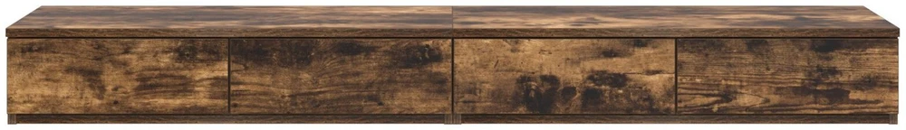 Lovos stalčiai su stalčių Rūkyta ąžuolas 140 x 36,5 x 16,5 cm