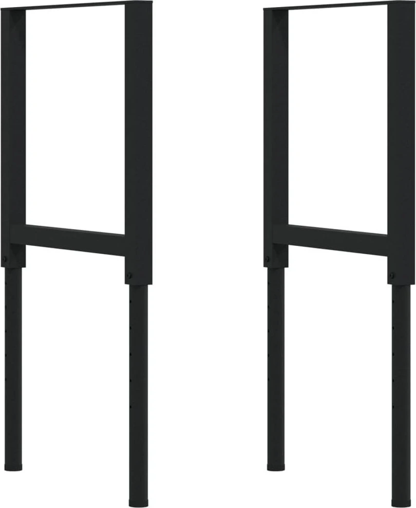 Darbastalis, 100x60x(73-99,5)cm, ąžuolo masyvas, stačiakampis