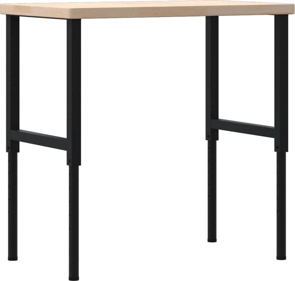 Darbastalis, 100x60x(73-99,5)cm, ąžuolo masyvas, stačiakampis
