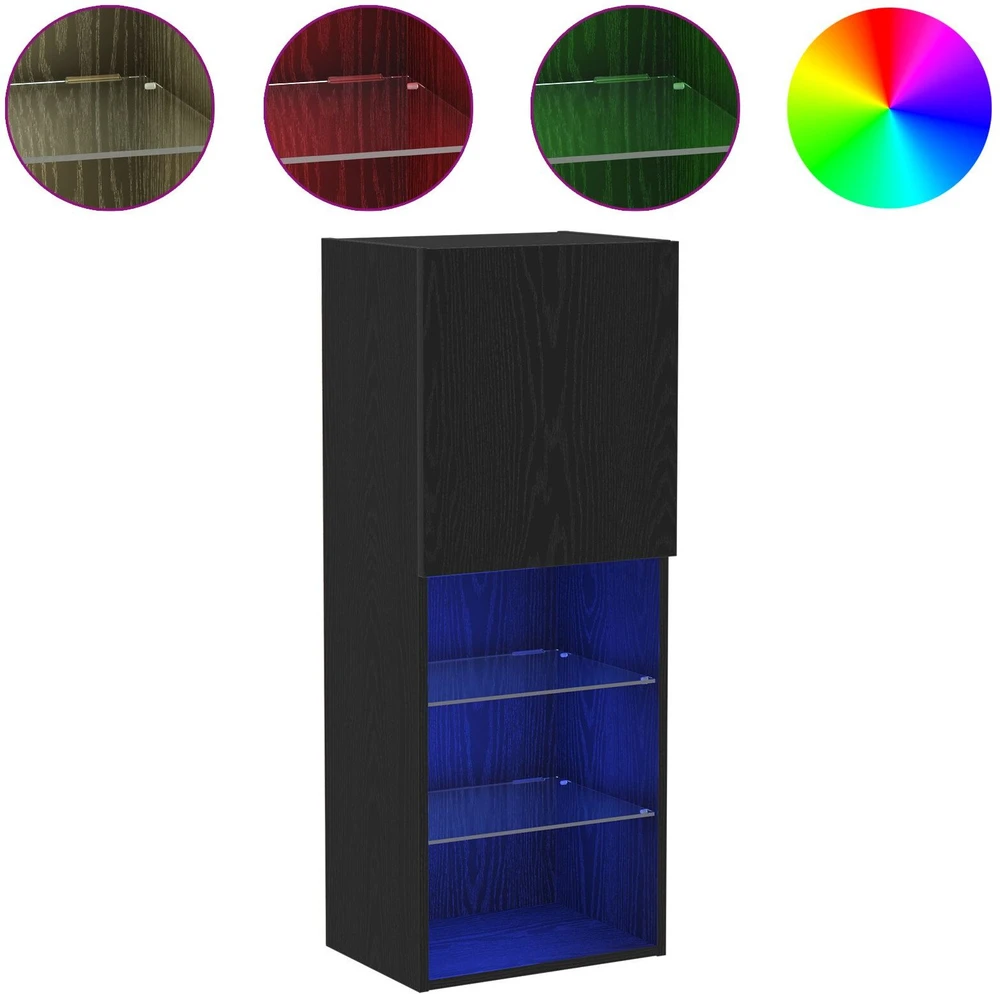 TV staliukas TV spintelių komplektas 40,5 x 30 x 102 cm Juodas ąžuolas