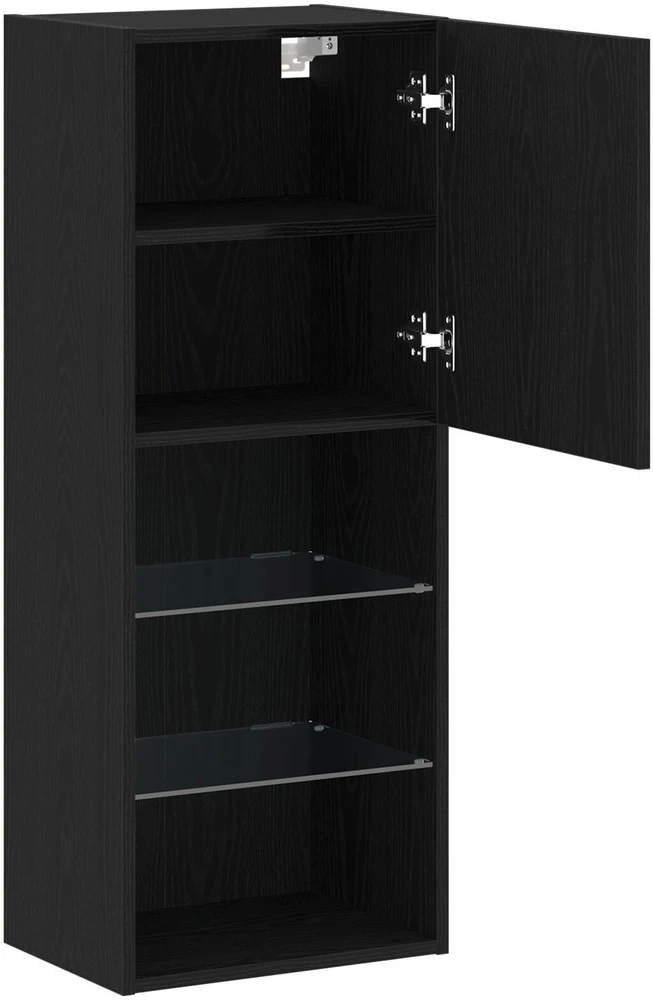 TV staliukas TV spintelių komplektas 40,5 x 30 x 102 cm Juodas ąžuolas