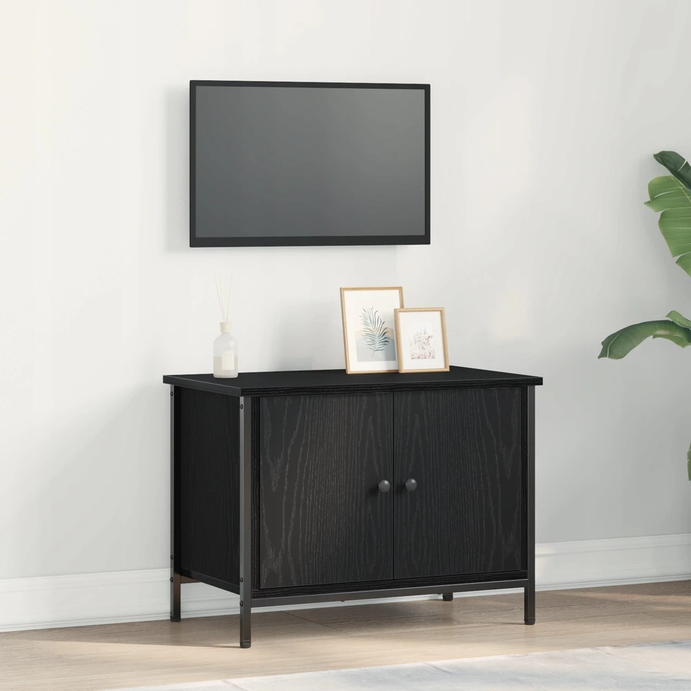 TV staliukas Televizoriaus spintelė 60 x 35 x 45 cm Juodas ąžuolas