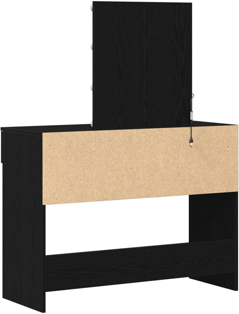 Makiažo stalas Juodas ąžuolas 100 x 40 x 130 cm