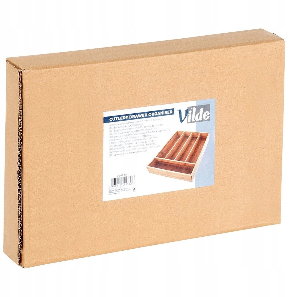 Bambukinis stalo įrankių dėklas Vilde 35x25 cm