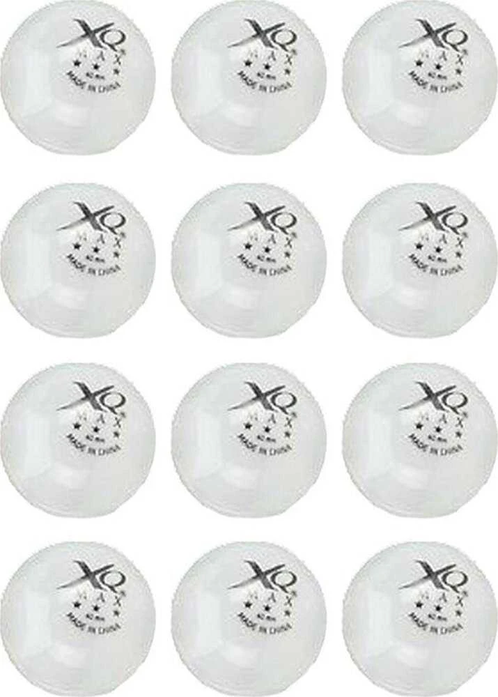 Baltos stalo teniso kamuoliukai XQMAX 12 vnt