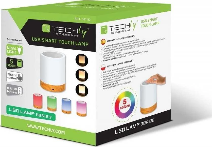 Techly Lampka led rgb touch