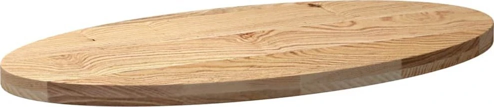 Stalviršis, 100x50x4 cm, ąžuolo medienos masyvas, ovalo formos
