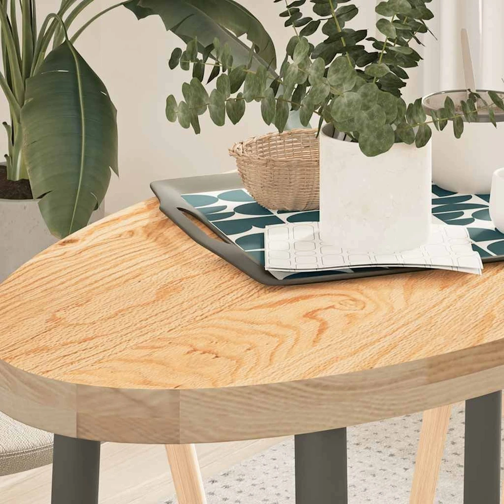 Stalviršis, 100x50x4 cm, ąžuolo medienos masyvas, ovalo formos