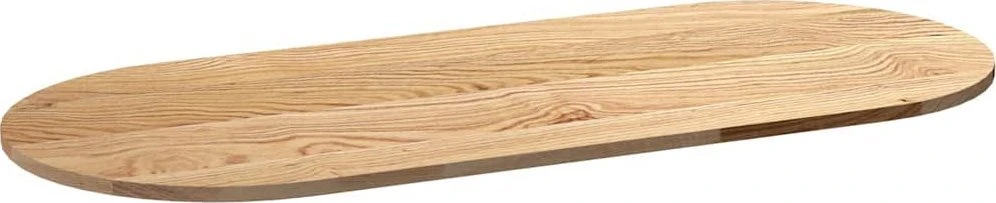 Stalviršis, 140x60x2 cm, ąžuolo medienos masyvas, ovalo formos