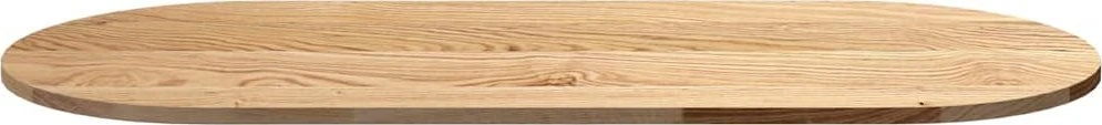 Stalviršis, 140x60x2 cm, ąžuolo medienos masyvas, ovalo formos