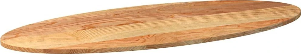Stalviršis, šviesiai rudas, 140x60x2 cm, ąžuolo masyvas, ovalo