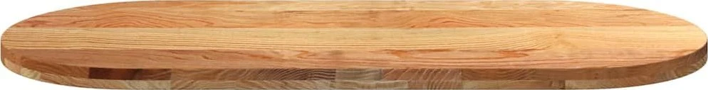 Stalviršis, šviesiai rudas, 140x60x4 cm, ąžuolo masyvas, ovalo
