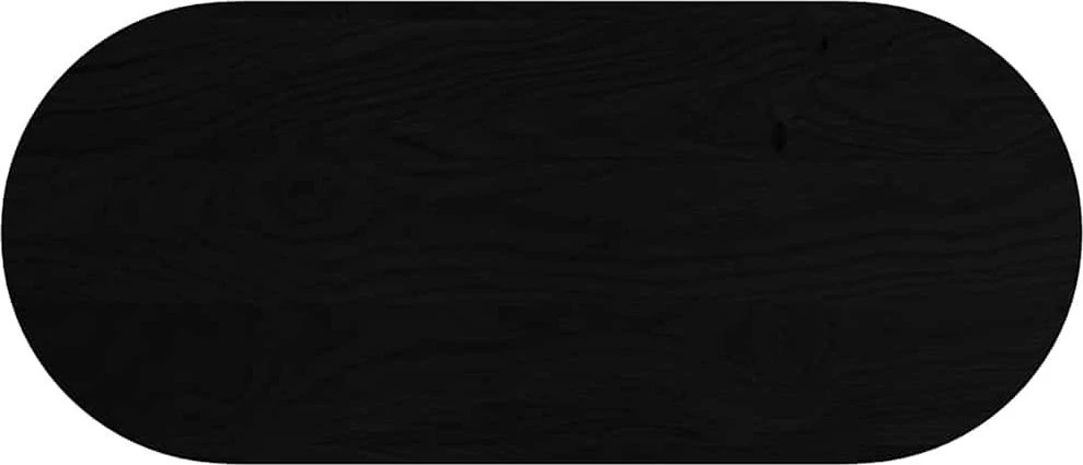 Stalviršis, tamsiai rudas, 140x60x4 cm, ąžuolo masyvas, ovalo