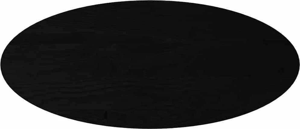 Stalviršis, tamsiai rudas, 140x60x4 cm, ąžuolo masyvas, ovalo