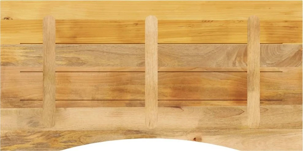 Rašomojo stalo stalviršis su linkiu, 120x50x2,5 cm, mango