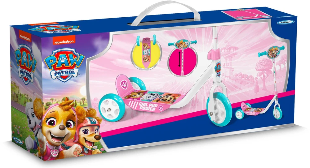 Stamp 3 ratų paspirtukas vaikams 20 kg Paw Patrol Rožinis SP0854