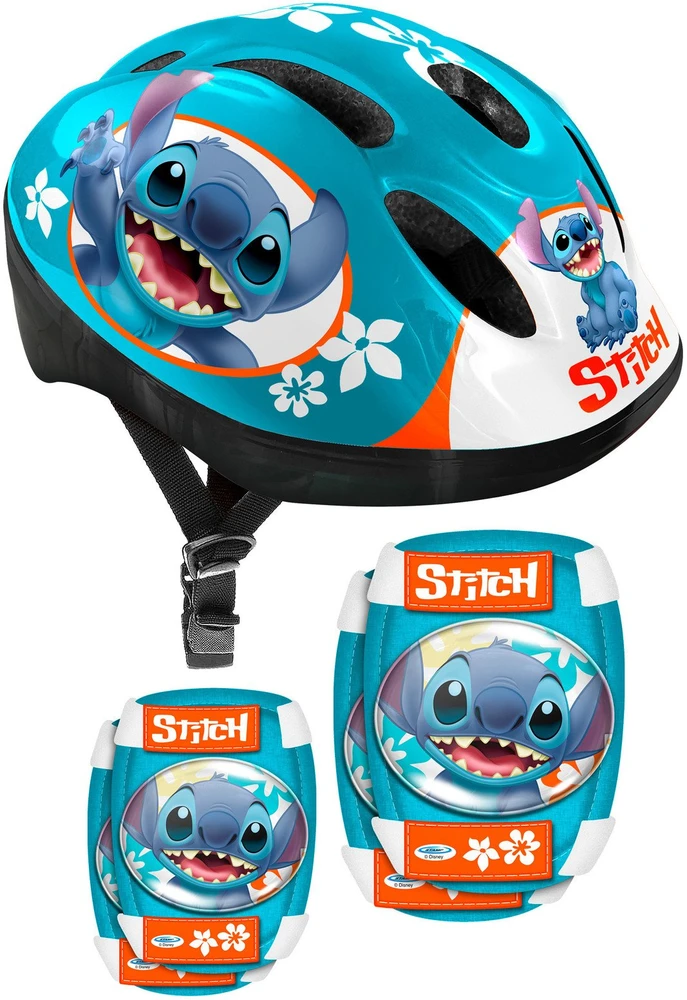 Stamp Reguliuojamas apsauginis komplektas S dydžio šalmas + apsaugos Disney STITCH SP0841