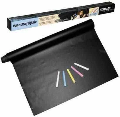 Stanger Lipni juoda plėvelė, tinkanti rašymui kreida 45x200 cm,1 vnt 41000013