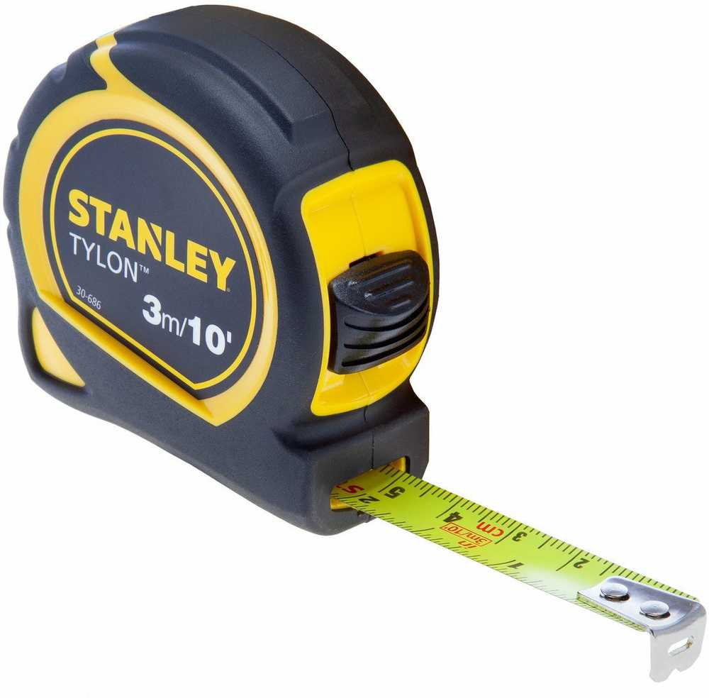 Stanley Tylon ruletė su plastikiniu korpusu, 3 m–10 pėdų / 12,7 mm [k]