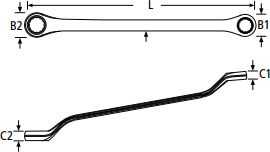 Dvikilpis raktas Stanley 4-87-808; 20 mm; 22 mm