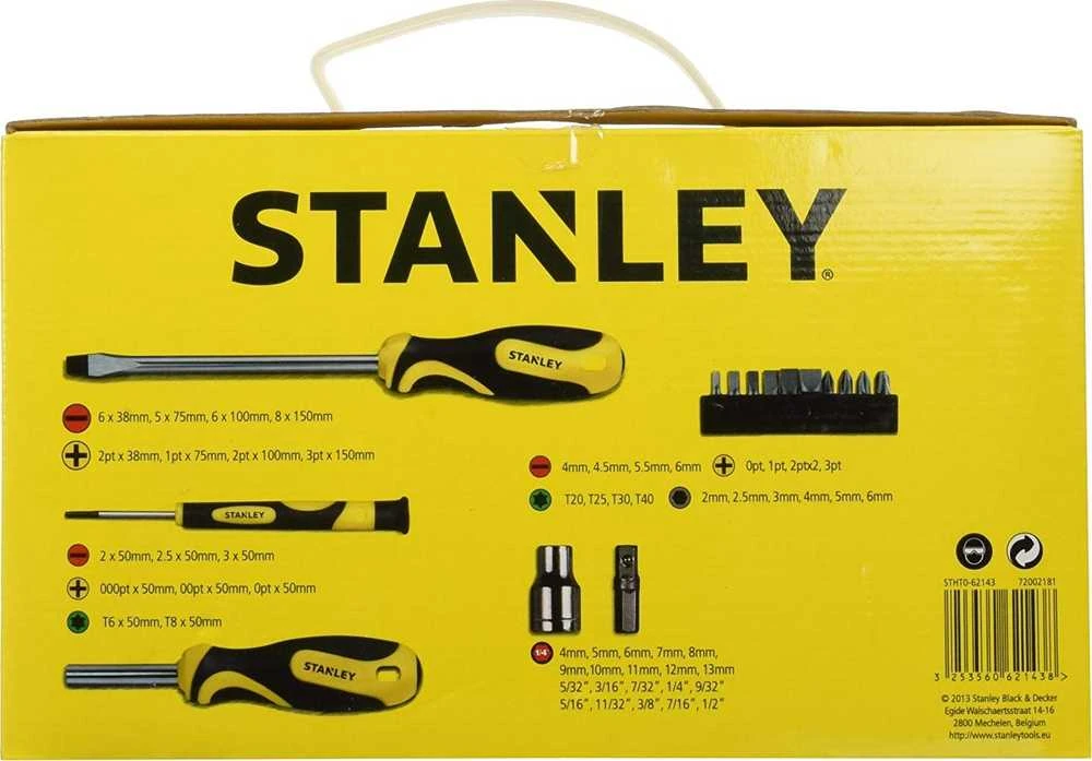 Grąžtas Atsuktuvų komplektas Stanley; 57 vnt.