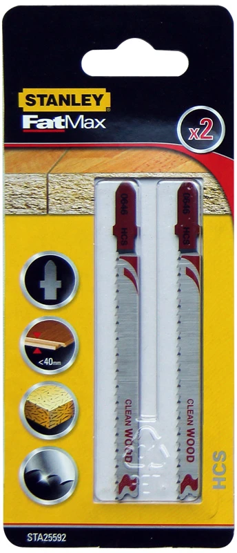 Stanley Brzeszcz. HCS 106.5/79 ašmenys, 2,7 <30 mm medienai/laminuotam plienui/PVC