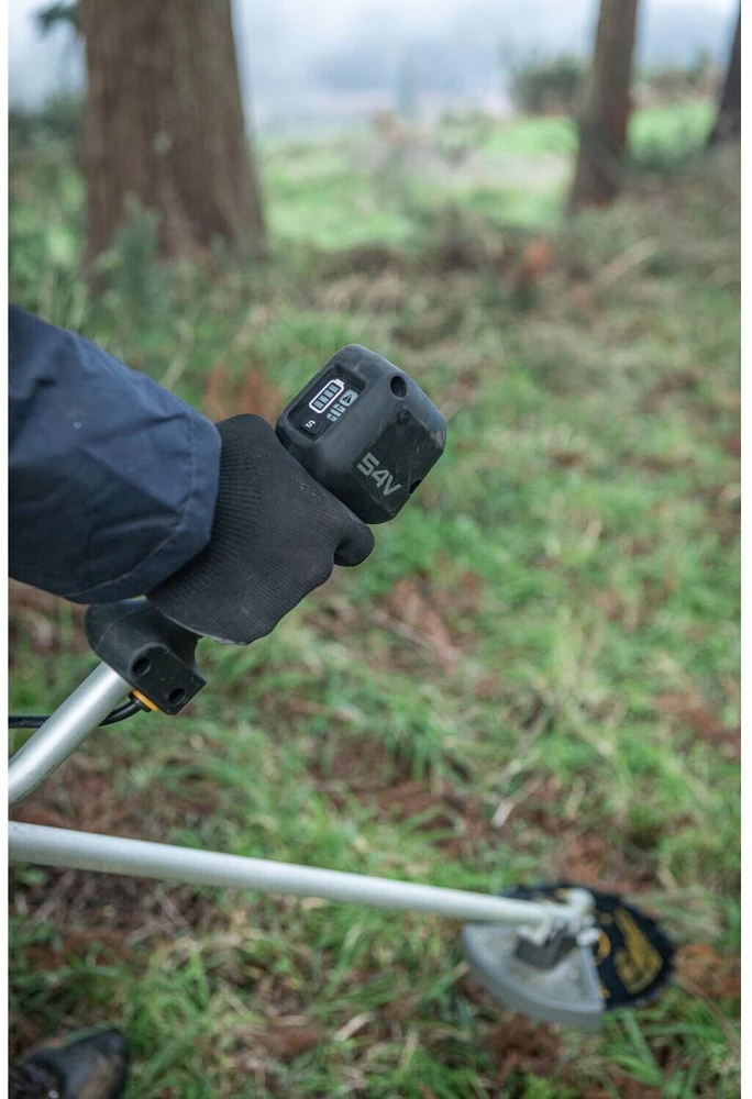 Akumuliatorinė žoliapjovė DeWalt DCMBC723N; 54 V (be akumuliatoriaus ir pakrovėjo)