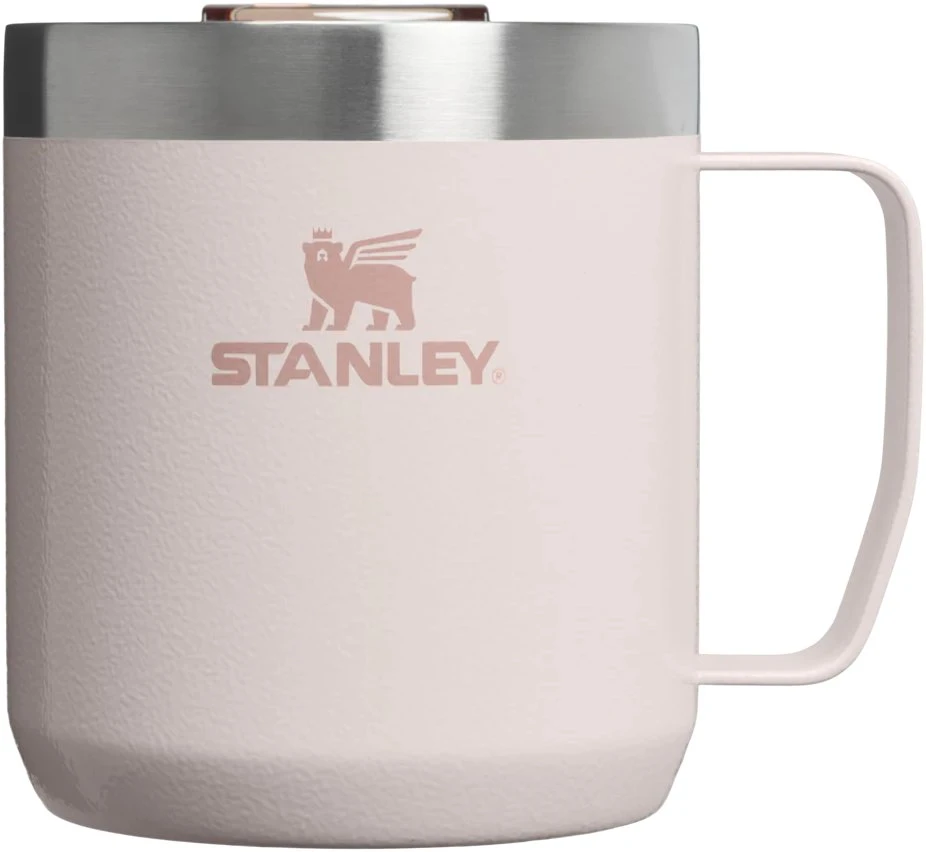 Stanley Everyday Hammertone rožinio kvarco termo puodelis stovyklavimui, 0,35 l