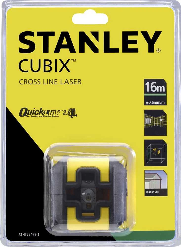 Kryžminis lazerinis nivelyras Stanley Cubix; žalias