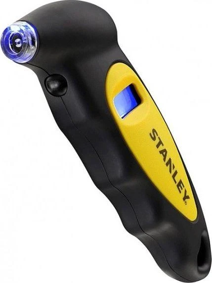 Stanley STHT80874-0 - Manómetro digital para neumáticos con visualización digital, color amarillo/negro