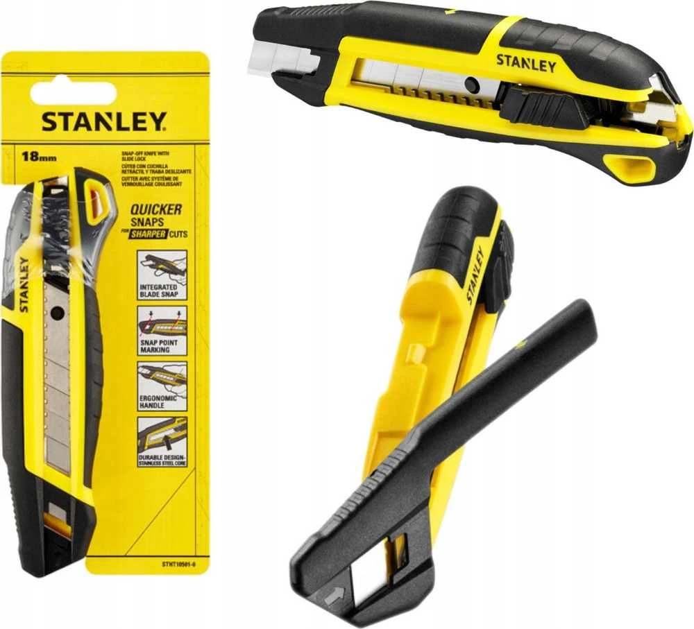 STANLEY PEILIS 18mm SU NULAUŽIAMŲ GELEŽČIŲ SISTEMA, STUMIKLIS