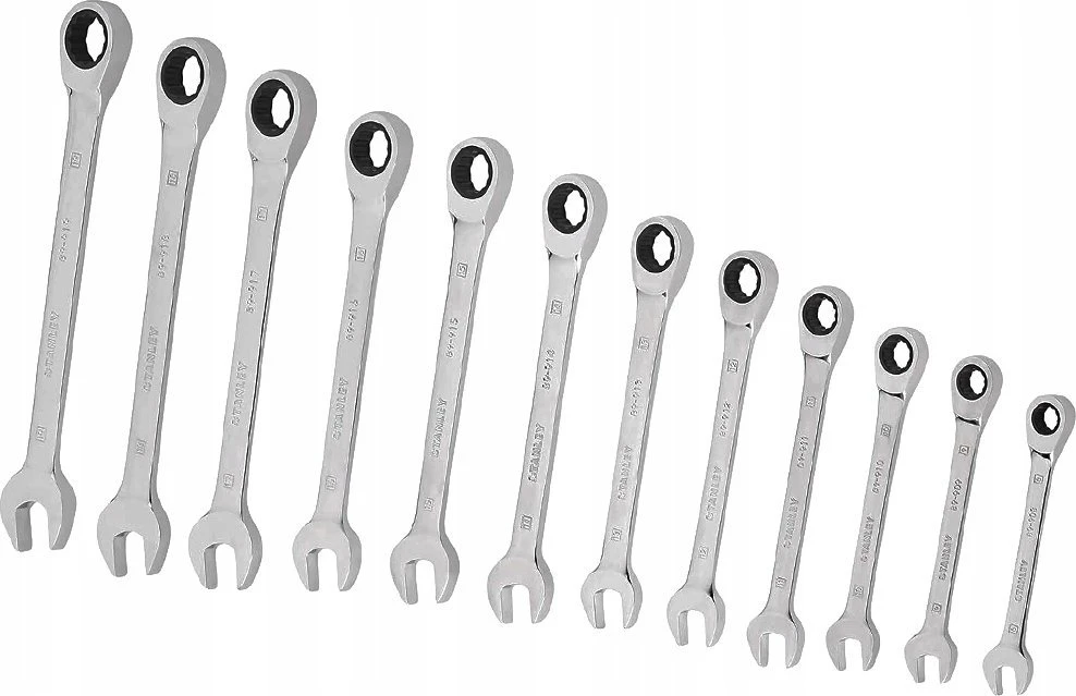 Terkšlinių veržliarakčių rinkinys Stanley STMT82847-0; 8-19 mm; 12 vnt.
