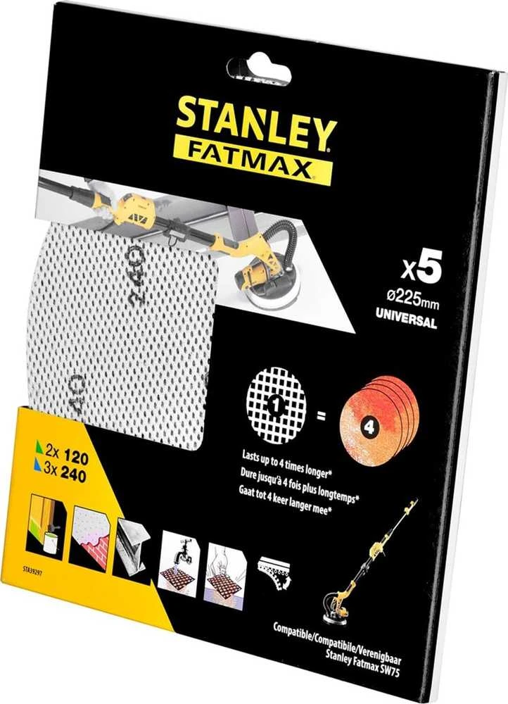 Šlifavimo tinkleliai Stanley Fatmax 225 mm STA39297-XJ 5 vnt