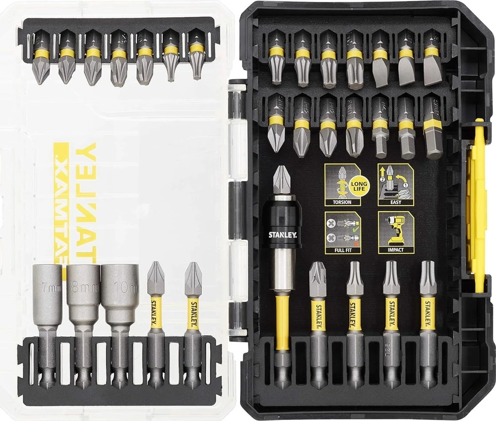 Sukimo antgalių rinkinys Stanley STA88557-XJ; 32 vnt.
