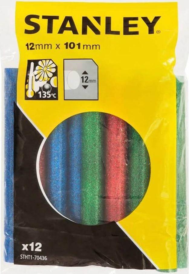 Klijų kasetės Stanley 12 mm x 100 mm spalvų rinkinys 12 STT1-70436