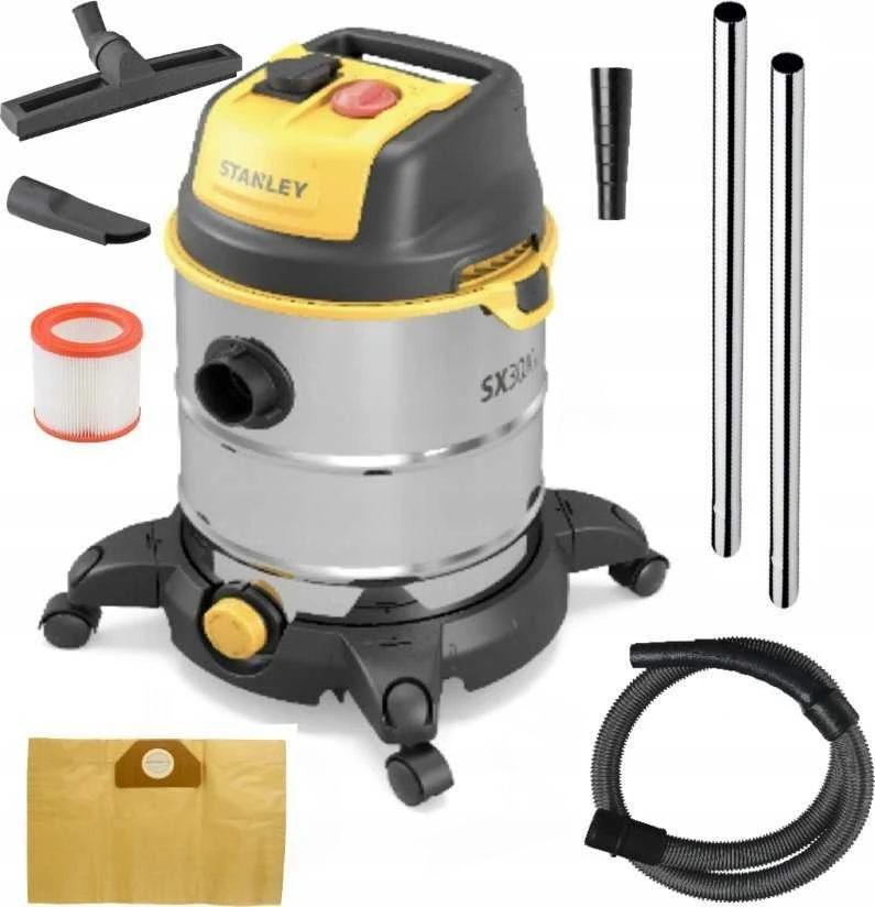 Pramoninis dulkių siurblys STANLEY Wet&Dry SXVC30XTDE, 1600W, lizdas įrankiams
