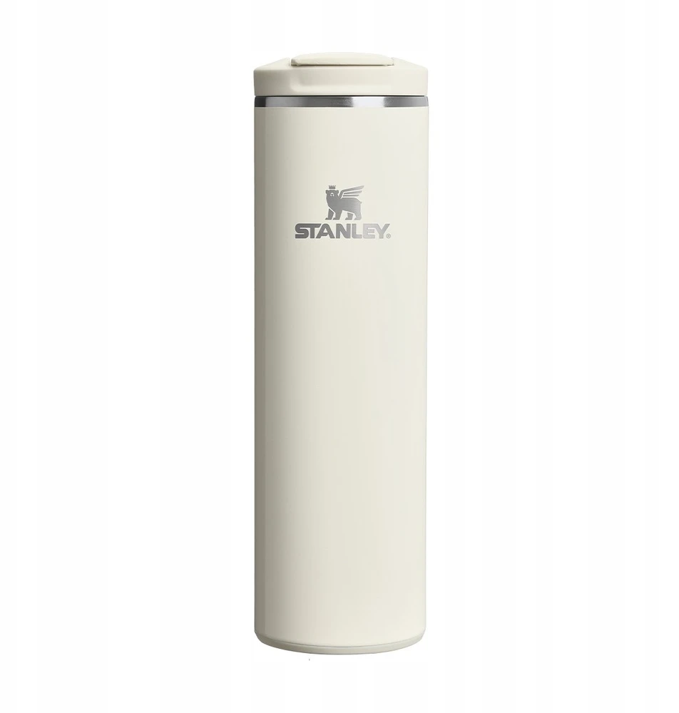 Stanley Thermal mug The Transit Fliptop Mug 0.59L in glossy cream color