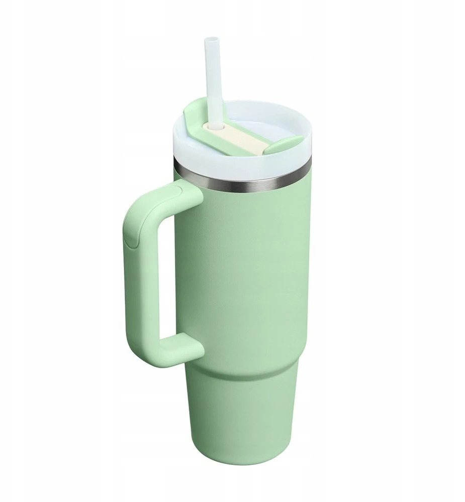 Stanley Termospuodelis su šiaudeliu „The Quencher H2.O FlowState Tumbler 0,89 l“ pistacijų spalvos