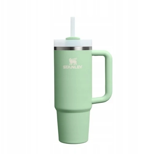 Stanley Termospuodelis su šiaudeliu „The Quencher H2.O FlowState Tumbler 0,89 l“ pistacijų spalvos