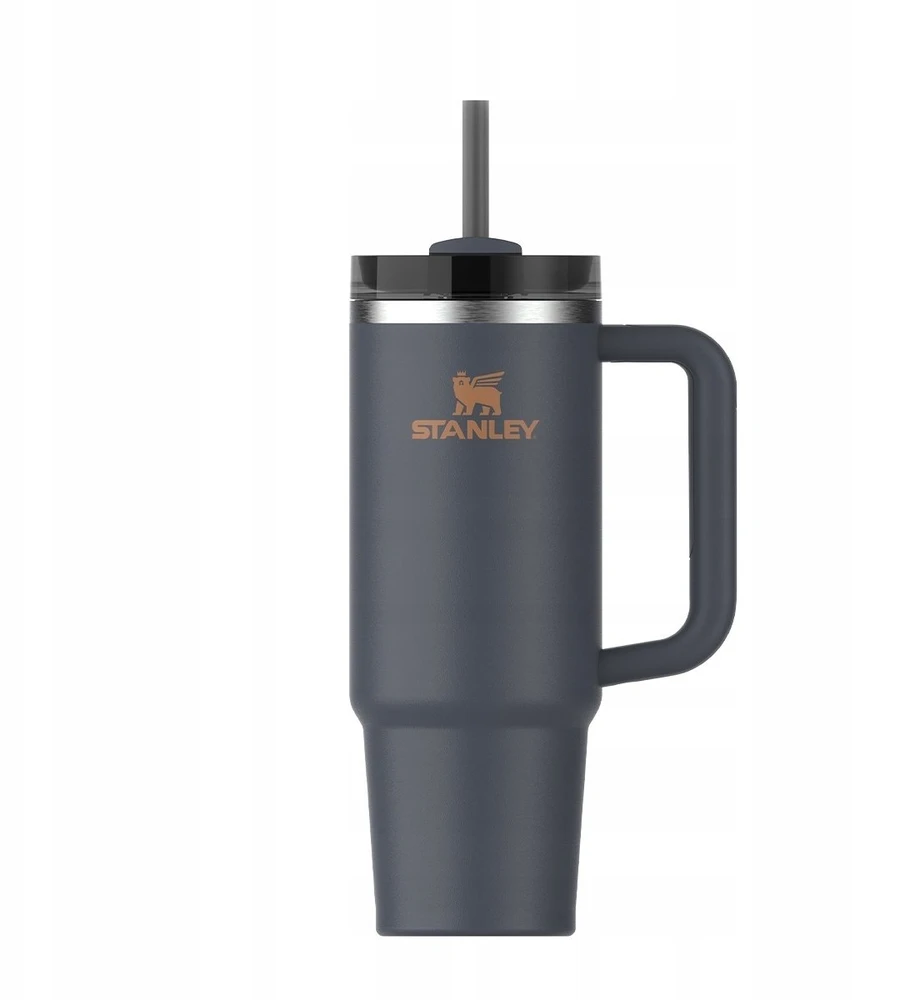 Stanley Thermo puodelis su šiaudeliu The Quencher H2.O FlowState Tumbler 0,89 l pilkas