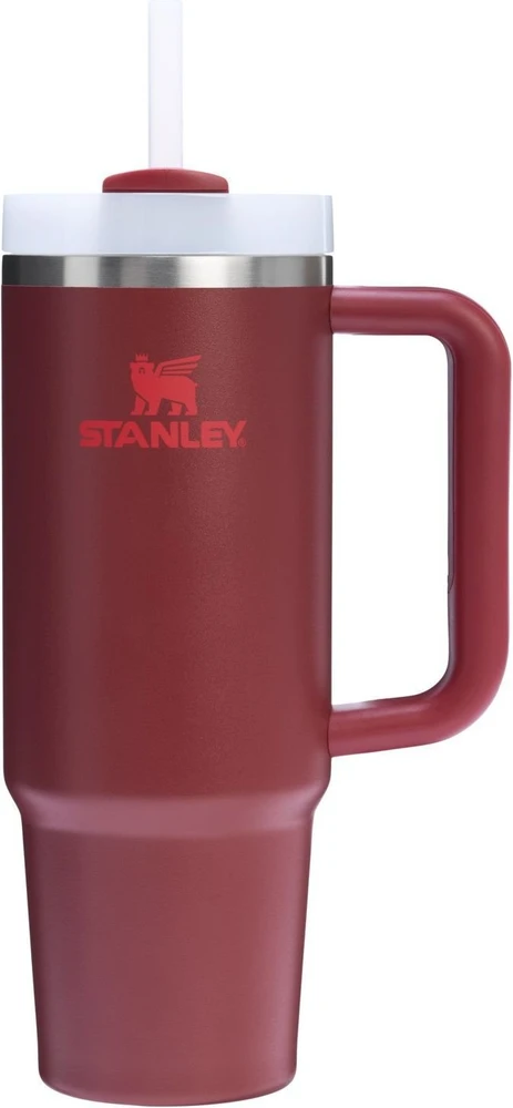 Stanley termo puodelis su šiaudeliu The Quencher H2.O FlowState Tumbler 0,89 l tamsiai raudonas