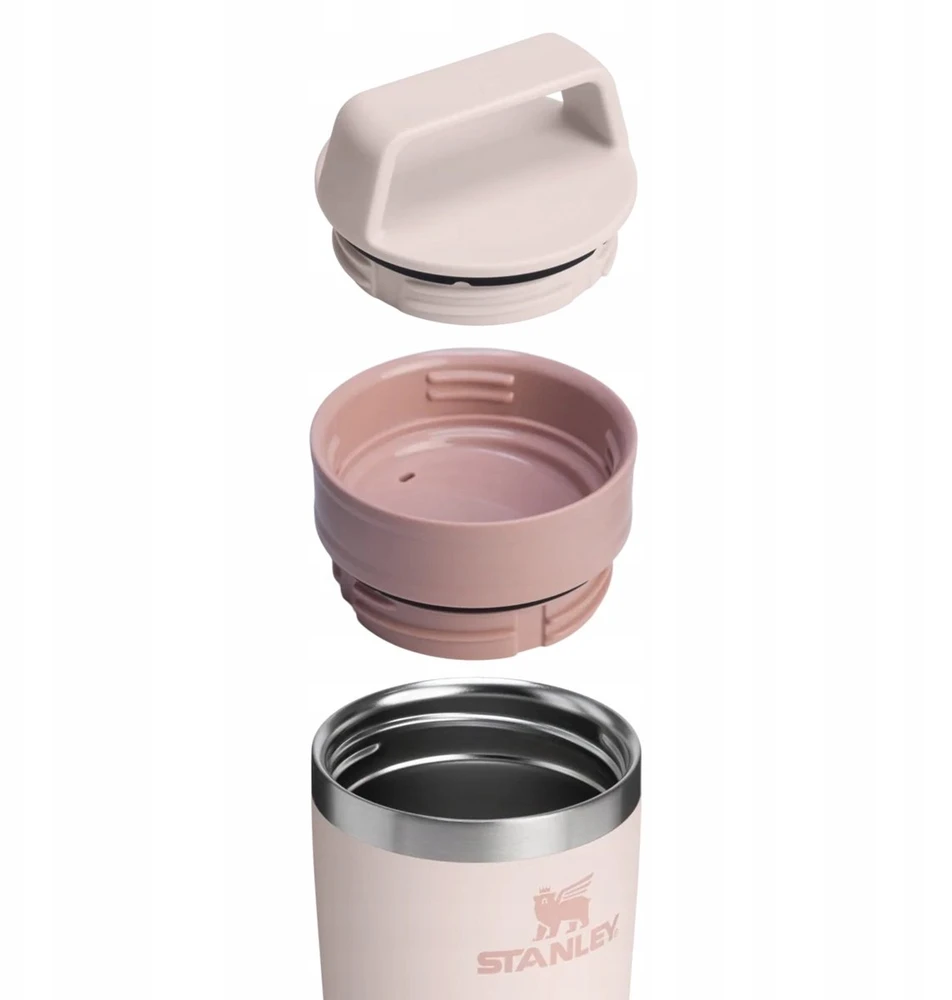 Stanley „Café-To-Go“ kelioninis termo puodelis, 0,47 l, rožinio kvarco spalvos