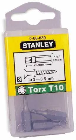 STANLEY KOŃCÓWKA ŚRUBOKRĘTOWA / BIT TORX 25 /25szt.