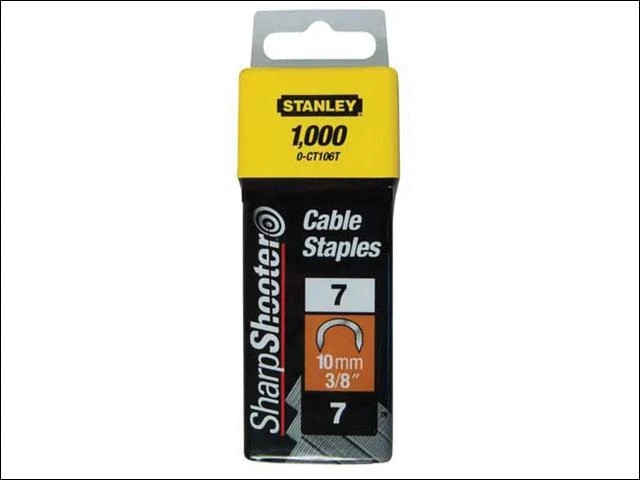Kabelių kabės Stanley 1-CT106T 10 mm 7 tipo (1000 vnt.)