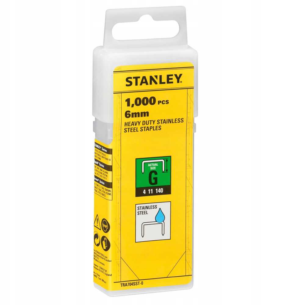 STANLEY KABĖS G 6mm 1000 PATVARIOS, NERŪDIJANTIS PLIENAS