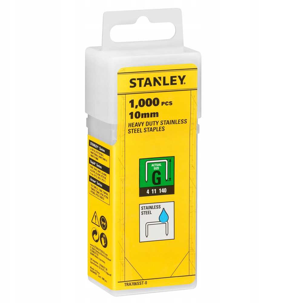 STANLEY SANKABOS G 10mm 1000 TVIRTOS, NERŪDIJANTIS PLIENAS