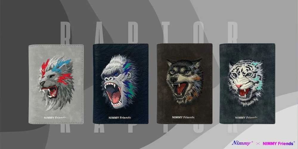 Passport dėklas Nimmy wallet Raptor Gorilla juodos spalvos