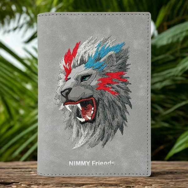 Passport dėklas Nimmy wallet Raptor Lion pilkos spalvos